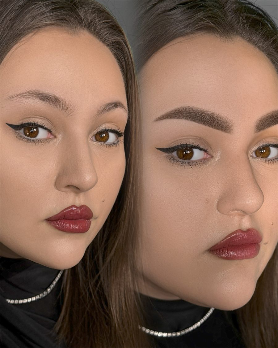 Sprâncene micropigmentate powder brows – Nik Radu, Sibiu